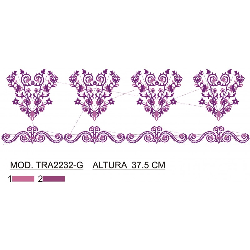 BORDADO CON TEJIDO AMPLIADO TRA2232-G