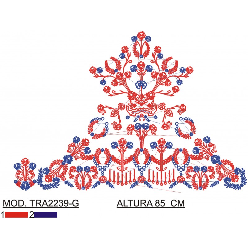 BORDADO CON TEJIDO AMPLIADO TRA2239-G