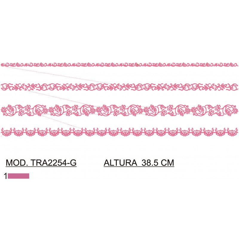 BORDADO SIN TEJIDO AMPLIADO TRA2254-G