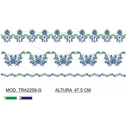 BORDADO SIN TEJIDO AMPLIADO TRA2258-G