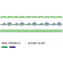 BORDADO CON TEJIDO AMPLIADO TRA2261-G