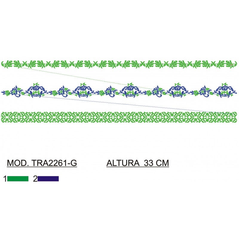BORDADO SIN TEJIDO AMPLIADO TRA2261-G