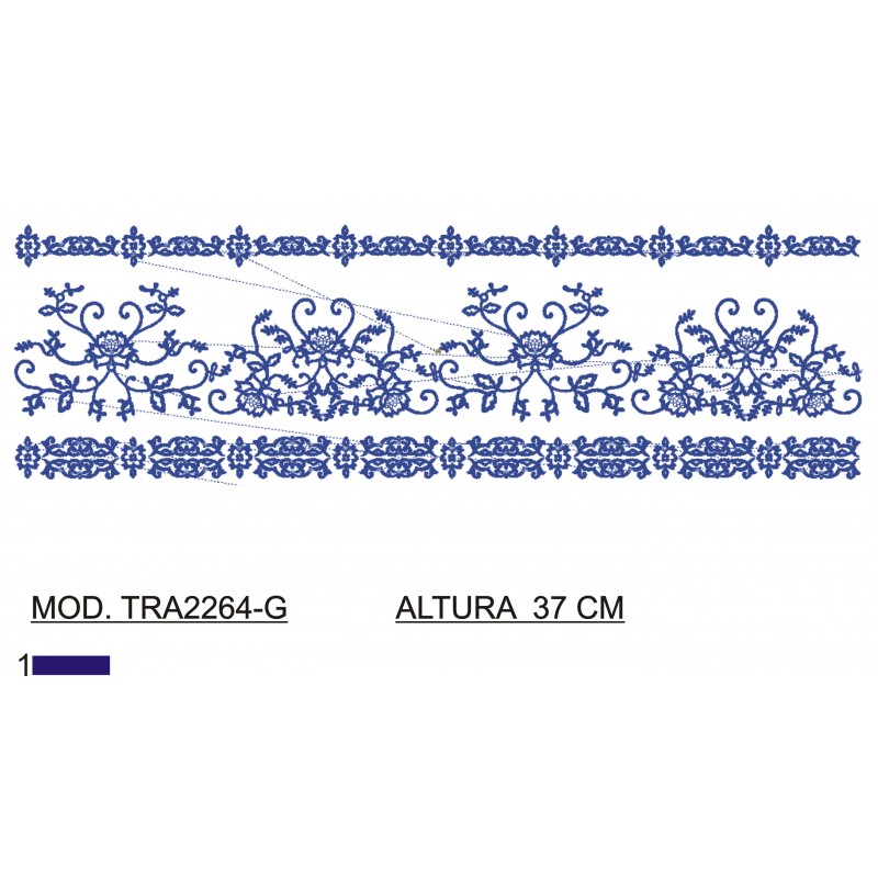 BORDADO SIN TEJIDO AMPLIADO TRA2264-G