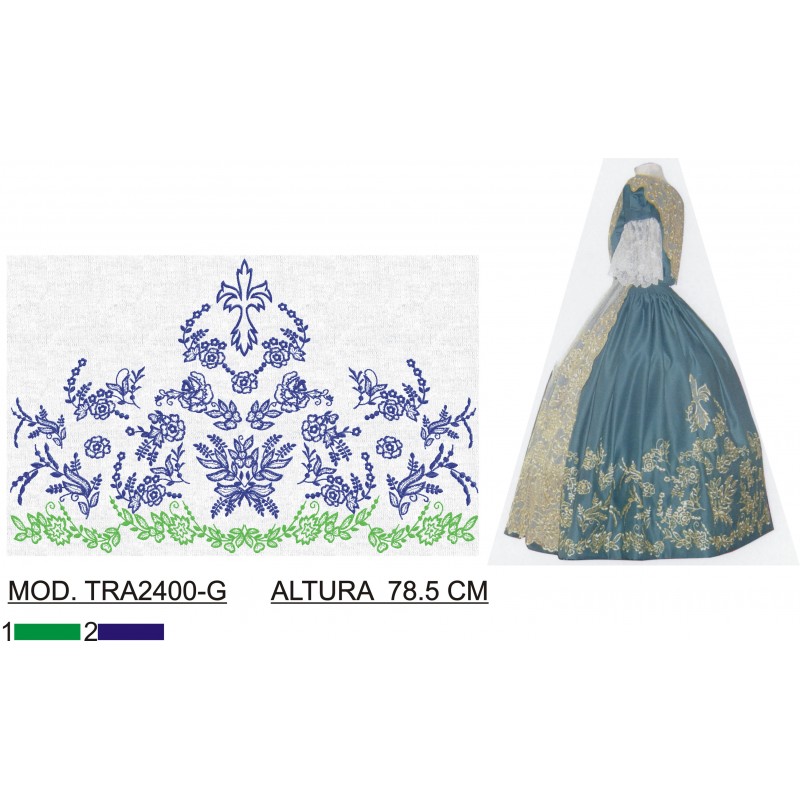 BORDADO CON TEJIDO AMPLIADO TRA2400-G
