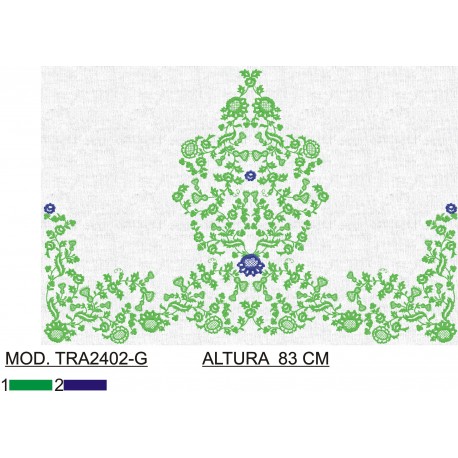 BORDADO SIN TEJIDO AMPLIADO TRA2402-G