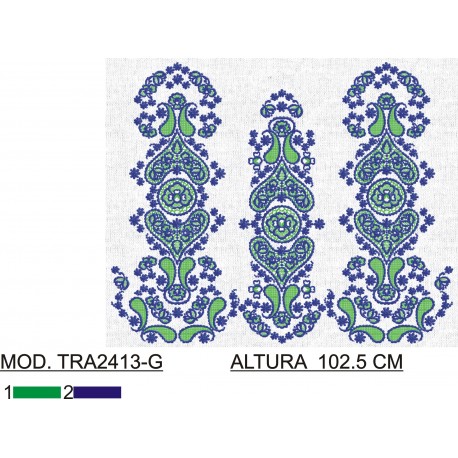 BORDADO SIN TEJIDO AMPLIADO TRA2413-G