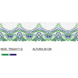 BORDADO CON TEJIDO AMPLIADO TRA2417-G
