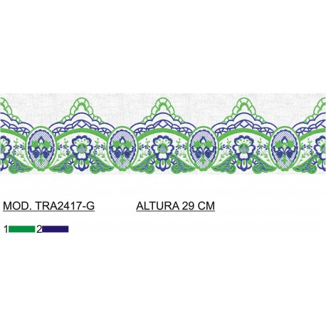 BORDADO CON TEJIDO AMPLIADO TRA2417-G
