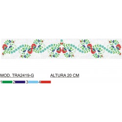 BORDADO CON TEJIDO AMPLIADO TRA2419-G