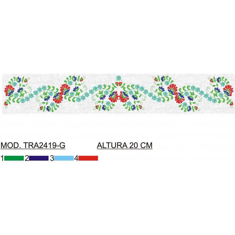 BORDADO CON TEJIDO AMPLIADO TRA2419-G