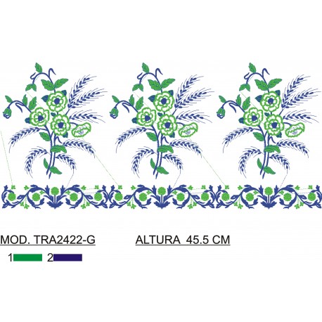 BORDADO SIN TEJIDO AMPLIADO TRA2422-G
