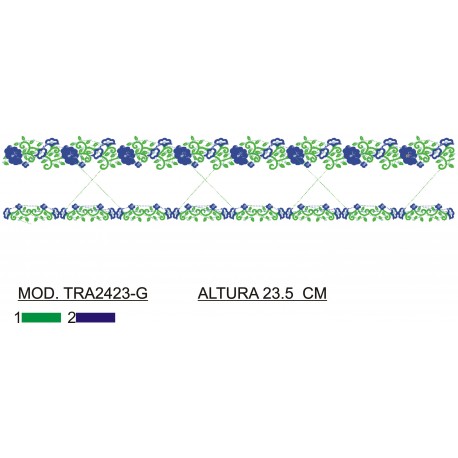 BORDADO CON TEJIDO AMPLIADO TRA2423-G