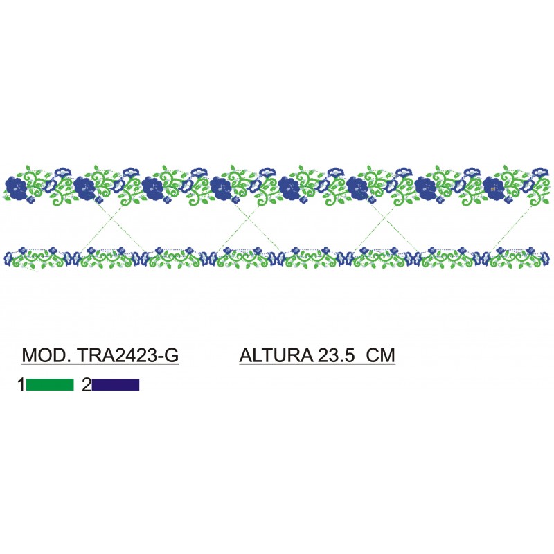 BORDADO SIN TEJIDO AMPLIADO TRA2423-G