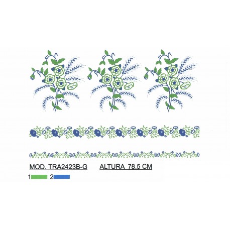 BORDADO CON TEJIDO AMPLIADO TRA2423B-G