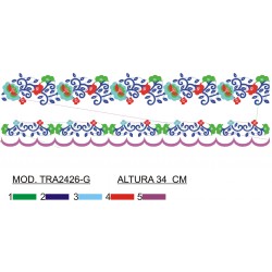 BORDADO CON TEJIDO AMPLIADO TRA2426-G
